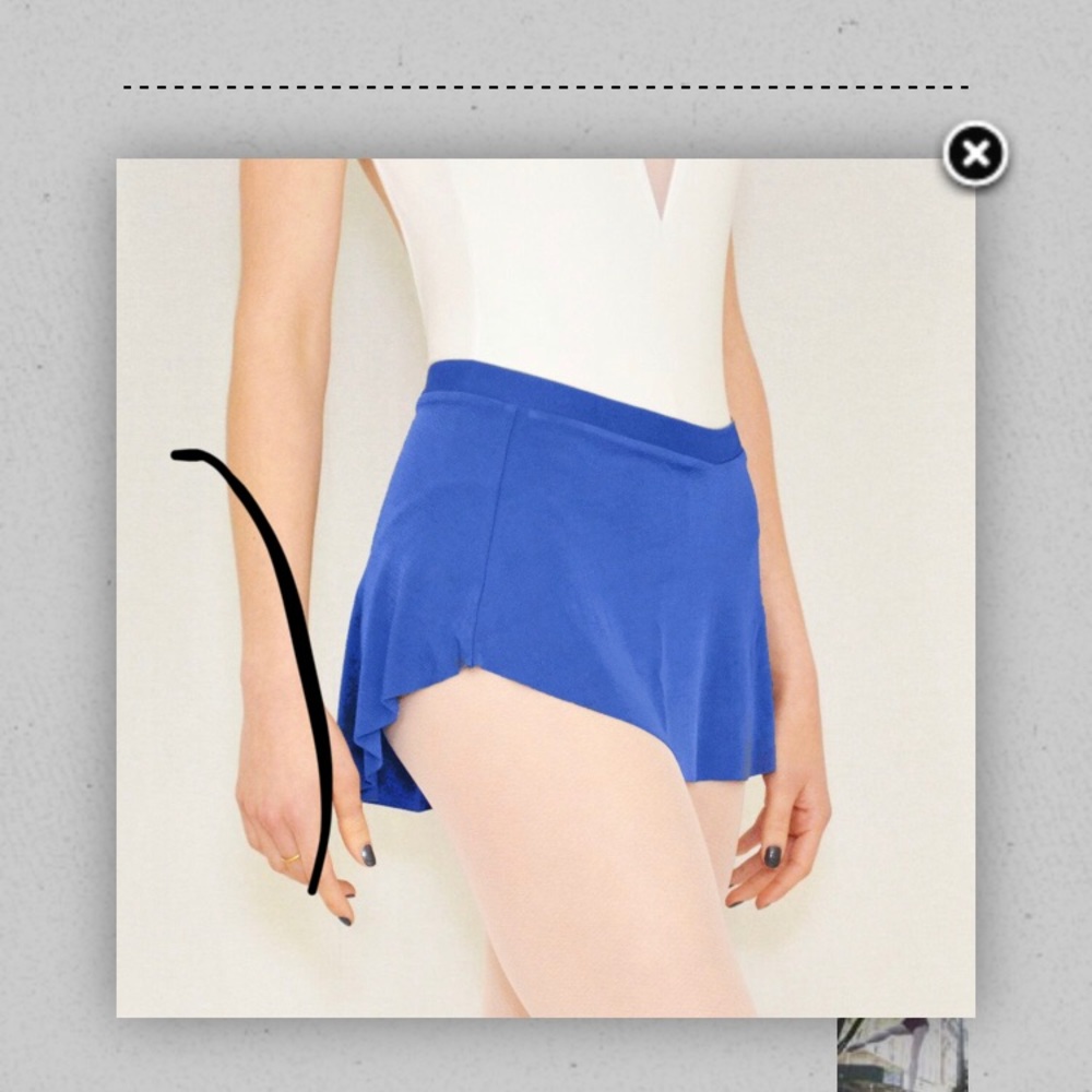 Bullet pointe skirt royal blue medium + FREE leo